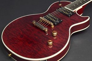 Epiphone Prophecy Les Paul Custom Plus GX Black Cherry Used Free Shipping #g652
