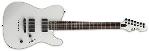 ESP E-II TE-7 7-string EMG Humbucking Pickups Electric Guitar White w/ Gig Bag