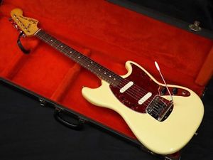 Fender USA 1978 Mustang White w/hard case F/S Guiter Bass From JAPAN #X962