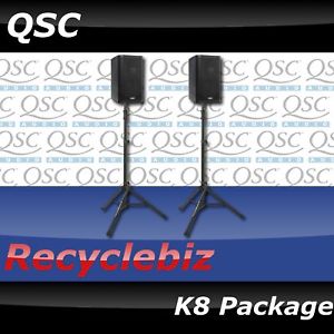 New! QSC K8 Package! K8 Speakers & Ultimate Support TS100B Air Powered Stands!