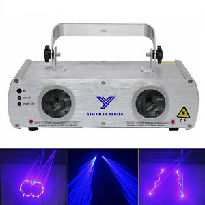 YISCOR 1000mW Dual  Blue Laser Stage Lighting Light Disco Party KTV DJ Club DMX