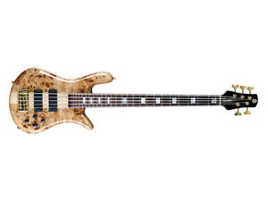 Spector Euro5 LX 5-String Electric Bass Guitar Poplar Burl Gloss + Gig Bag