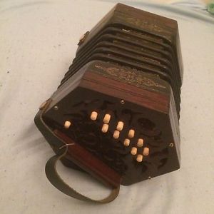 Jeffries 22 Key Anglo Concertina, Restored, In Original B/F# Tuning