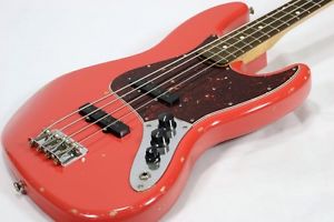 Fender Mexico Road Worn 60s Jazz Fiesta Red Uesd Base Guitar  Free Shipping EMS