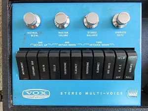 Vintage 1967 Vox Stereo Multi-Voice Rare Odd Ball Guitar Effects Unit Works