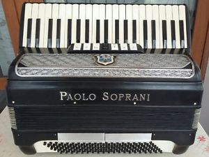 Paolo Soprani Vintage Accordion 120 Bass Black Fisarmonica Akkordeon