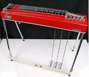 MSA Sidekick Red Pedal Steel Guitar 3X1 Excond!