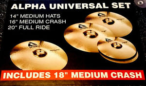 Paiste Alpha Universal Cymbal 14-16-20+18 Alpha-Serie Beckenset / Beckensatz