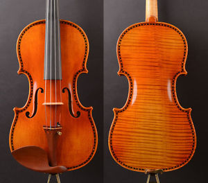 Antonio Stradivari  "The Hellier" Copy!  A T20+ Violin ，beautiful one piece back