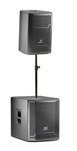 BRAND NEW JBL 3000 WATT ACTIVE PA SYSTEM PRX712 PRX715XLF W/SPEAKER POLE