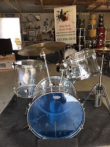 Zickos Drum Set 3 Piece Shell Pack 70'S Clear Acrylic