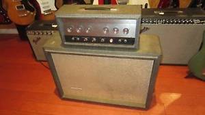 Vintage Circa 1964 Silvertone Model 1483 Piggy Back Amp 1X15 Guitar Amplifier
