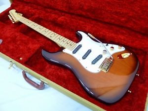 SCHECTER Stratocaster Type Brown w/hard case F/S Guiter Bass From JAPAN #O38