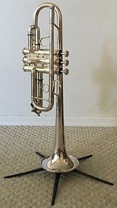 Bach Stradivarius 239 C Trumpet Professional Orchestral Silver w/ Protec Case