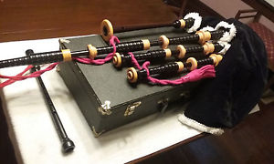 RG Hardie Vintage Bagpipes ABW 1978 Scotland piper's case original owner