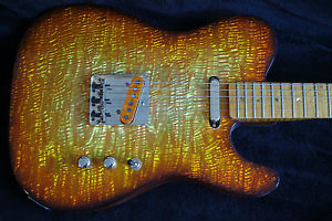 custom telecaster wild gold burst real abalone tele killer tone Pearlvibe player