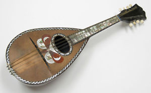 Antique Italian Mandolin Il Globo Mandolin w/ Butterfly Inlay