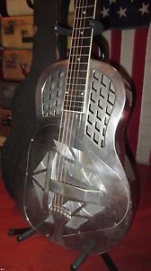 Vintage Orig 1930 National Style 1 Tricone Round Neck Resonator Guitar w/ Case