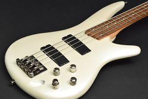 Ibanez SR300 Pearl White Used Bass Guitar Free Shipping from Japan #b205