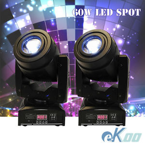 NEW 2 Units 60W LED SPOT  Moving Head DMX Stage Light DJ Club Party American