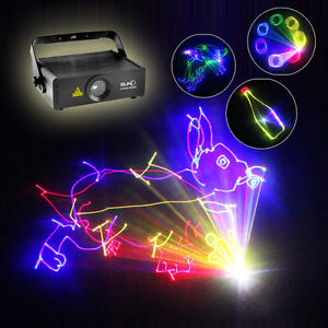 SUNY DMX 512 Stage Lighting Full Color Beam ILDA SD RGB Laser DJ Projector Light