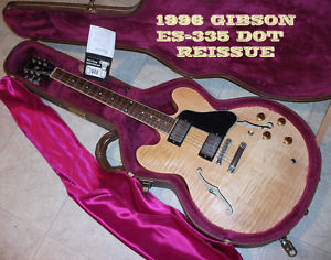 1996 Gibson ES-335 1959 Dot Reissue NATURAL BLONDE FLAME Finish! Superb w/Case!!