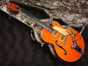 Gretsch 6120-60 Brown w/hard case Free shipping Guiter Bass From JAPAN #X929