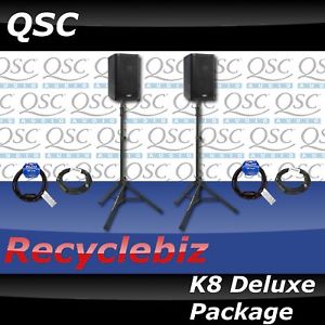 QSC K8 Deluxe Package! Includes Stands & Cables! TS100
