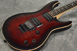FUJIGEN EXPERT E-EL-FM-TR Blackcherry Rosewood Electric Guitar w/Hard Case F/S