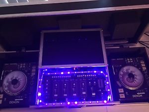 Complete DJ Setup: two turntables, mixer, DJ coffin!
