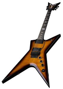 New Dean Stealth Floyd Flame Maple Trans Brazilla Electric Guitar Free Shipping!