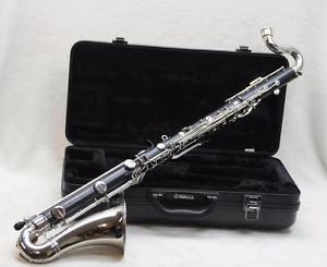 YCL-221II Yamaha Bass Clarinet Student Model, Nice Condition! + Yamaha 4C MP