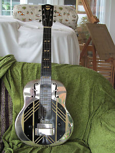 NATIONAL SILVO SQUARENECK GUITAR 1936 NATIONAL FACTORY ELECTRIC RARE!