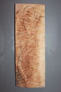 AAAAA Rare Flame MAPLE Burl wood LUTHIER MASTER GUITAR 22.6" x 8" x 2.6" 1337