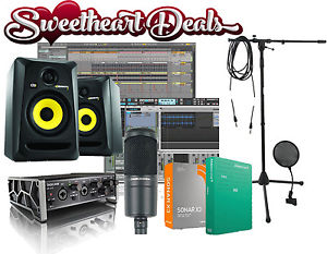 Home Recording Studio Package Bundle Mic Midi Tascam Audio Technica KRK