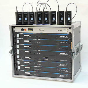 Trantec 8 way radio mic rack supplied with sennheiser ant use with soundcraft