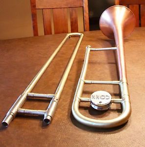 Vintage Conn 18H Coprion Trombone – Refurbished, Custom Brushed Finish