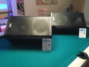 2 ~ QSC KW122 POWERED SPEAKERS NEW OPEN BOX