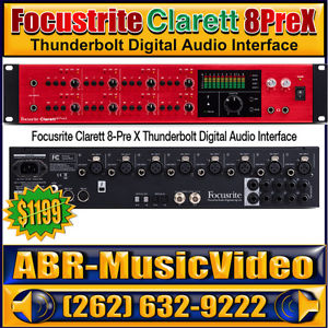Focusrite Clarett 8PreX Thunderbolt Audio Interface Thunderbolt Interface