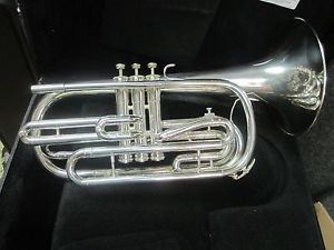Nice King 1130 Silver Flugabone Outfit!   Marching Trombone!  Ready to Play.