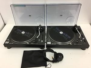 Technics SL1200 MK5 Black Turntable Pair MK2 MK3