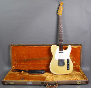 1959 Fender Telecaster Vintage American Electric Guitar Blonde OHSC PRE CBS