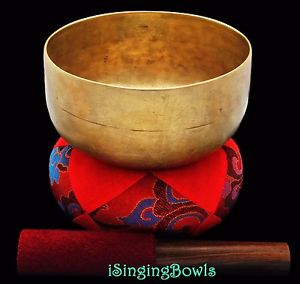 Antique Tibetan Singing Bowl: Thado 6 3/8", circa 17th Century, F# & B .VIDEO