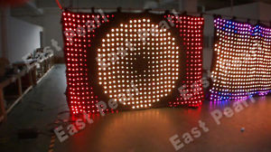 P9cm 2x3m led video curtain/screen SD/remote/text dj booth/motion drape/wedding
