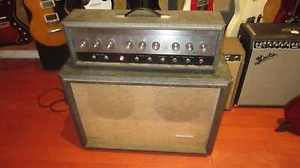 Vintage Circa 1963 Silvertone Model 1484 Twin Twelve Piggy Back Amp Reverb NICE