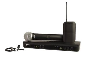 Shure BLX1288/CVL Dual Channel Combo Wireless System with PG58 Handheld and C...