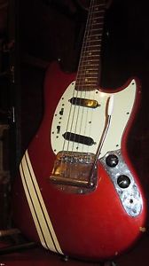 Vintage Original 1971 Fender Mustang Electric Guitar Competition Red w/ Case