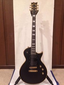 ESP LTD DELUXE EC-1000 Electric Guitar Vintage Black - EMG Pickups