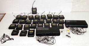 SONY WIRELESS UHF MIC EQUIPMENT LOT UTX-B03 URX-P03 ECM-77B UTX-B2 ECM-77B