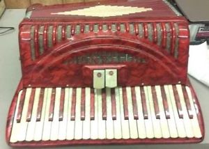 120 Bass Titano Ladies Red Accordion